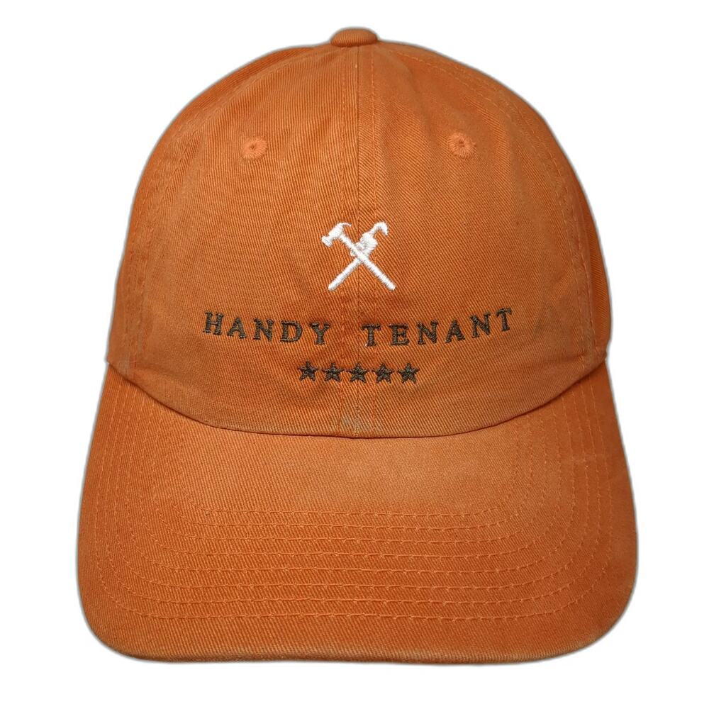 Port Authority Baseball Cap Orange One Size Strapback Handy Tenant Tools Hat